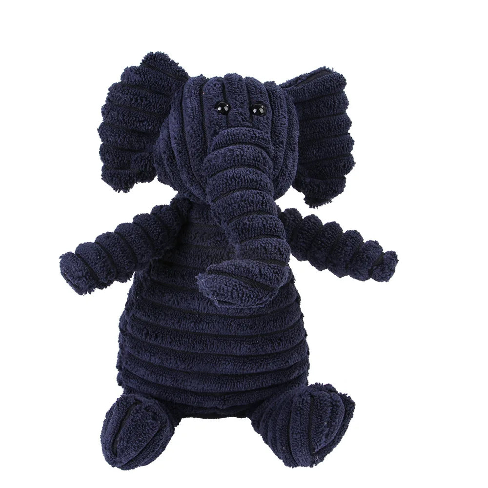 Navy corduroy elephant dog toy